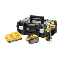 DEWALT 18V XR brushless hammer drill driver with 9.0Ah battery, showcasing the power tool’s compact design and ergonomic handle.