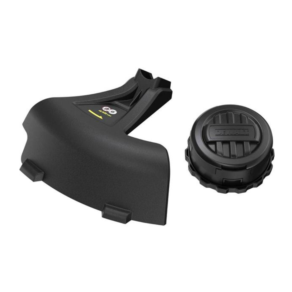 DEWALT brush to string conversion kit for power tools, featuring replacement brushes and accessories for efficient maintenance.