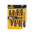 DEWALT MAXFIT 8-piece screwdriver set with ergonomic handles and various bits for professional tool use.