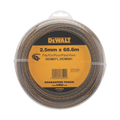 DEWALT 2.7mm x 55m trimmer line for garden tools, shown coiled and ready for trimming grass and weeds.