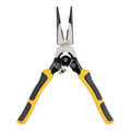 DEWALT compound action long nose pliers with ergonomic handles, ideal for precise gripping and bending tasks in tools.